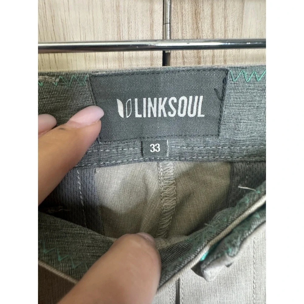LINKSoul Mens Size‎ 33 Hybrid Gray Golf Casual Shorts Flat Front